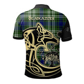 Clan Blackadder Tartan Polo Shirt Viking Wolf SX11 Blackadder Tartan Tartan Polo